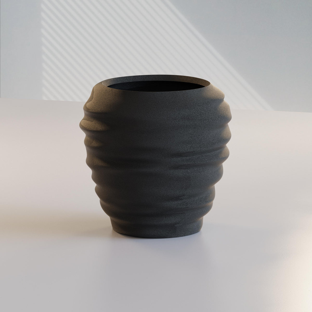 Wabi-Sabi Pencil Holder and Brush Cup, 3D printed in PLA, view 2 of 5