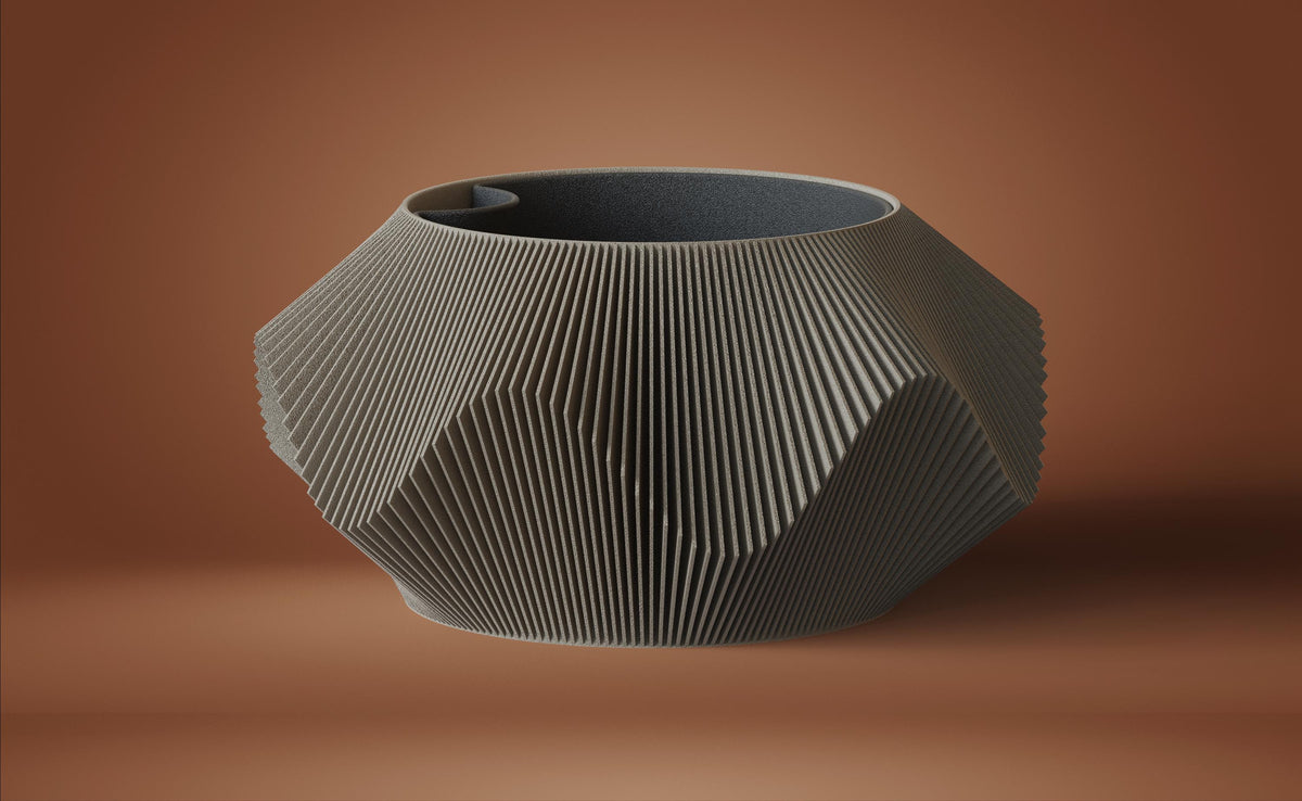 Wavy Facade Self-Watering Planters, 3D printed in PLA, view 7 of 12