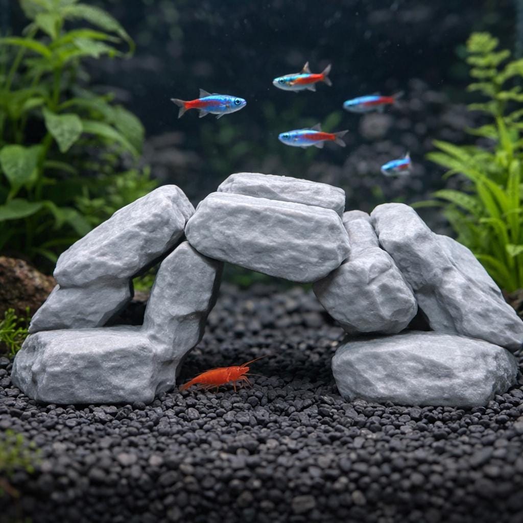 Stone Arch Boulder Bridge Hide, 3D printed in PETG, for reptiles, amphibians and fish