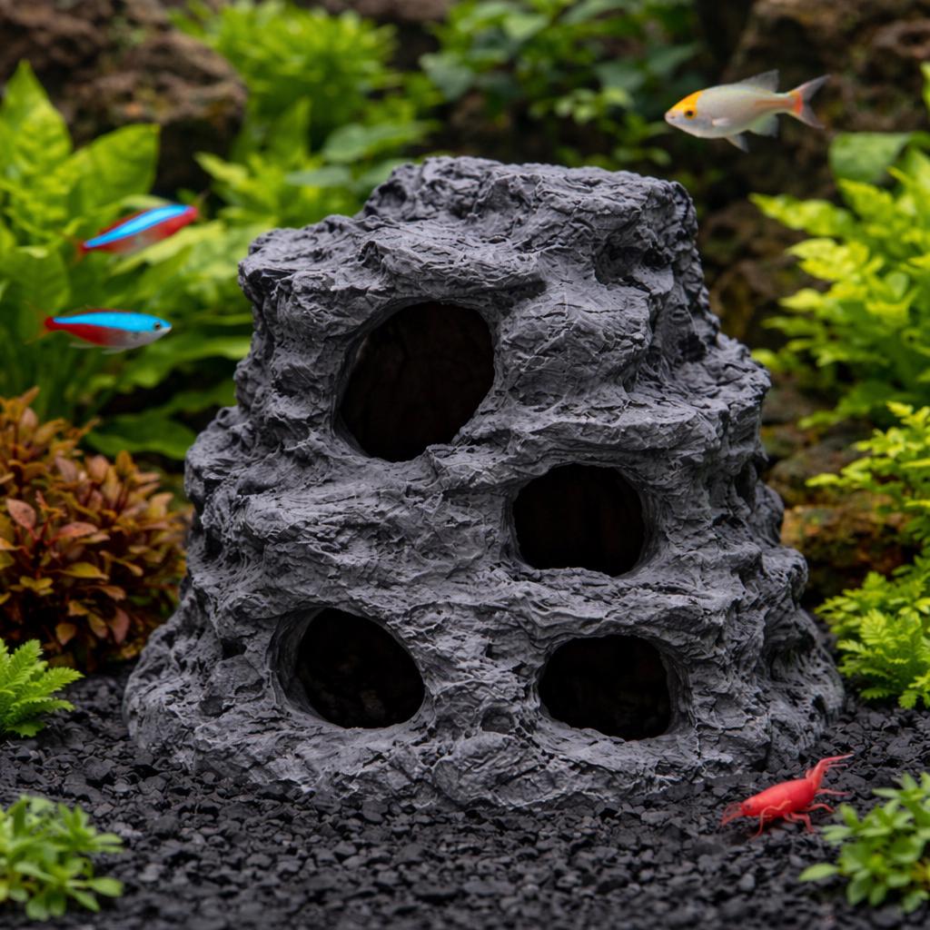 Stone Grotto Cave Hide with Steps, 3D printed in PETG, view 3 of 5