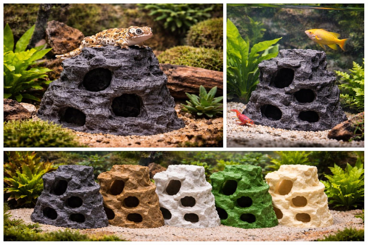 Stone Grotto Cave Hide with Steps, 3D printed in PETG, view 5 of 5