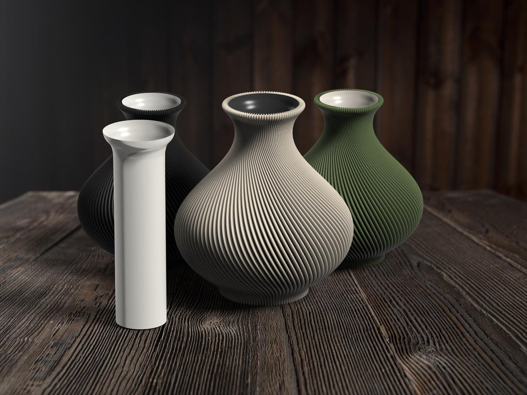Velvet Petal Sculptural Vase, 3D printed in PLA, view 5 of 12