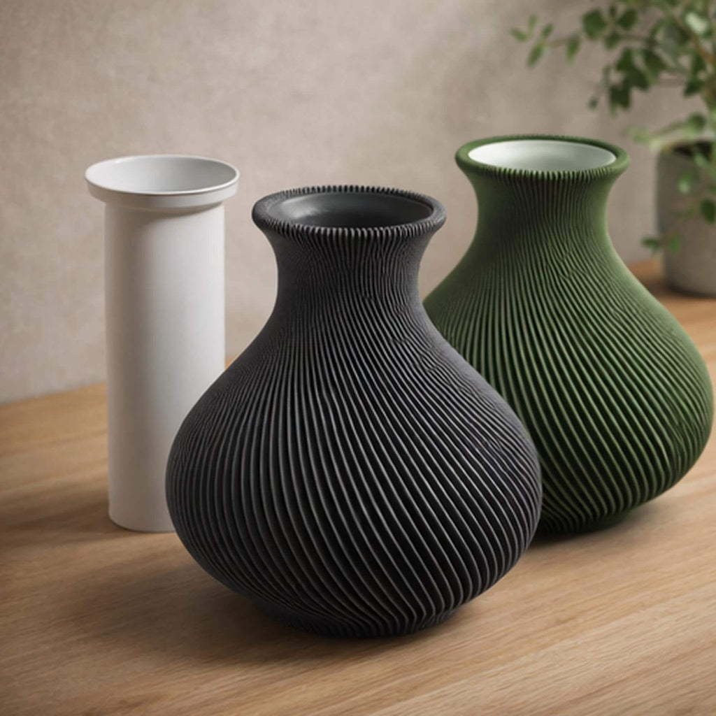 Velvet Petal Sculptural Vase, 3D printed in PLA, view 8 of 12