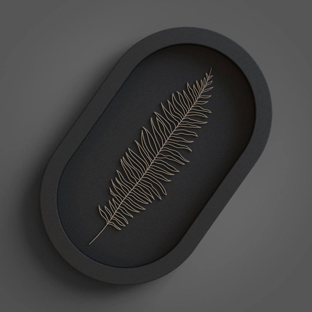 Japandi Leaf Wall Art, 3D printed in PLA, view 3 of 9