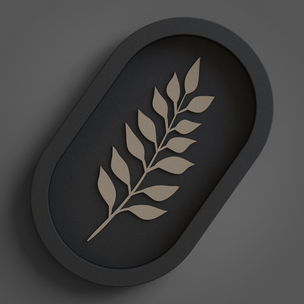 Japandi Leaf Wall Art, 3D printed in PLA, view 6 of 9