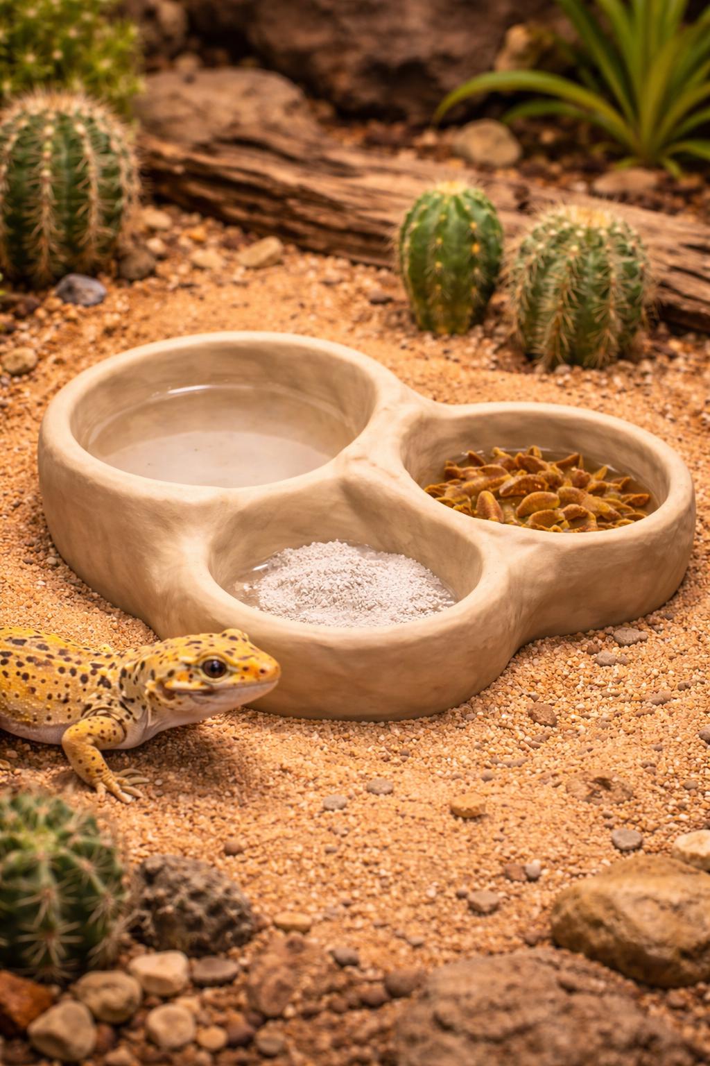 Rock Triple Feeder Bowl, 3D printed in PETG, view 5 of 7