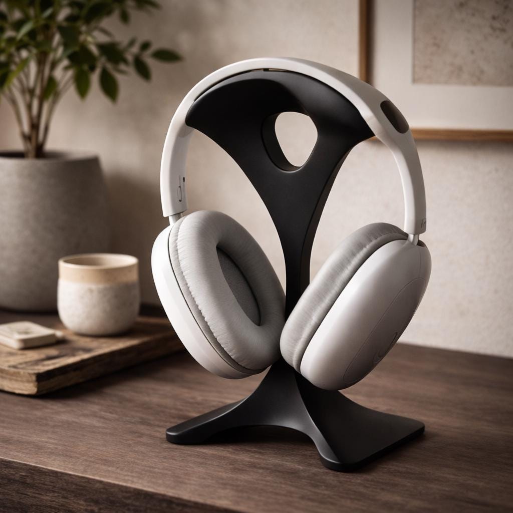 ZenFlow Headphone Stand, 3D printed in PLA