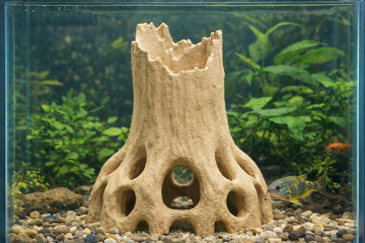 Standing Tree Cave Hide, 3D printed in PETG, for reptiles, amphibians and fish Main image