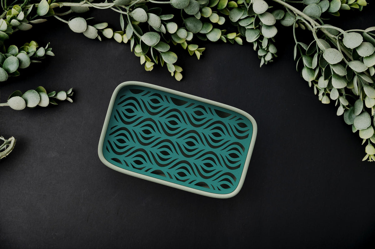 Soap Dish and Sponge Holder, Collection 2, 3D printed in PLA, view 4 of 7