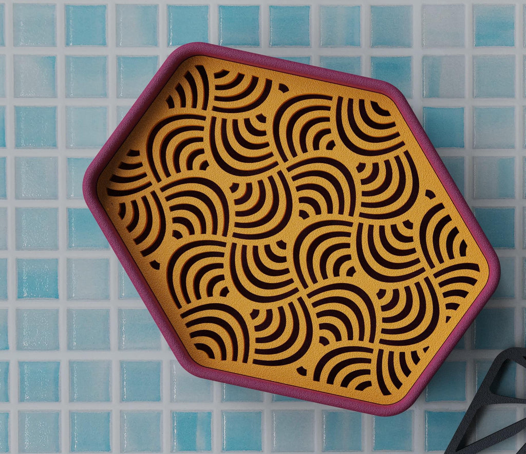Soap Dish and Sponge Holder, Collection 2, 3D printed in PLA, view 6 of 7