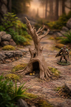 Gnarled Dead Tree Hollow Cave Hide, 3D printed in PETG, for reptiles, amphibians and fish