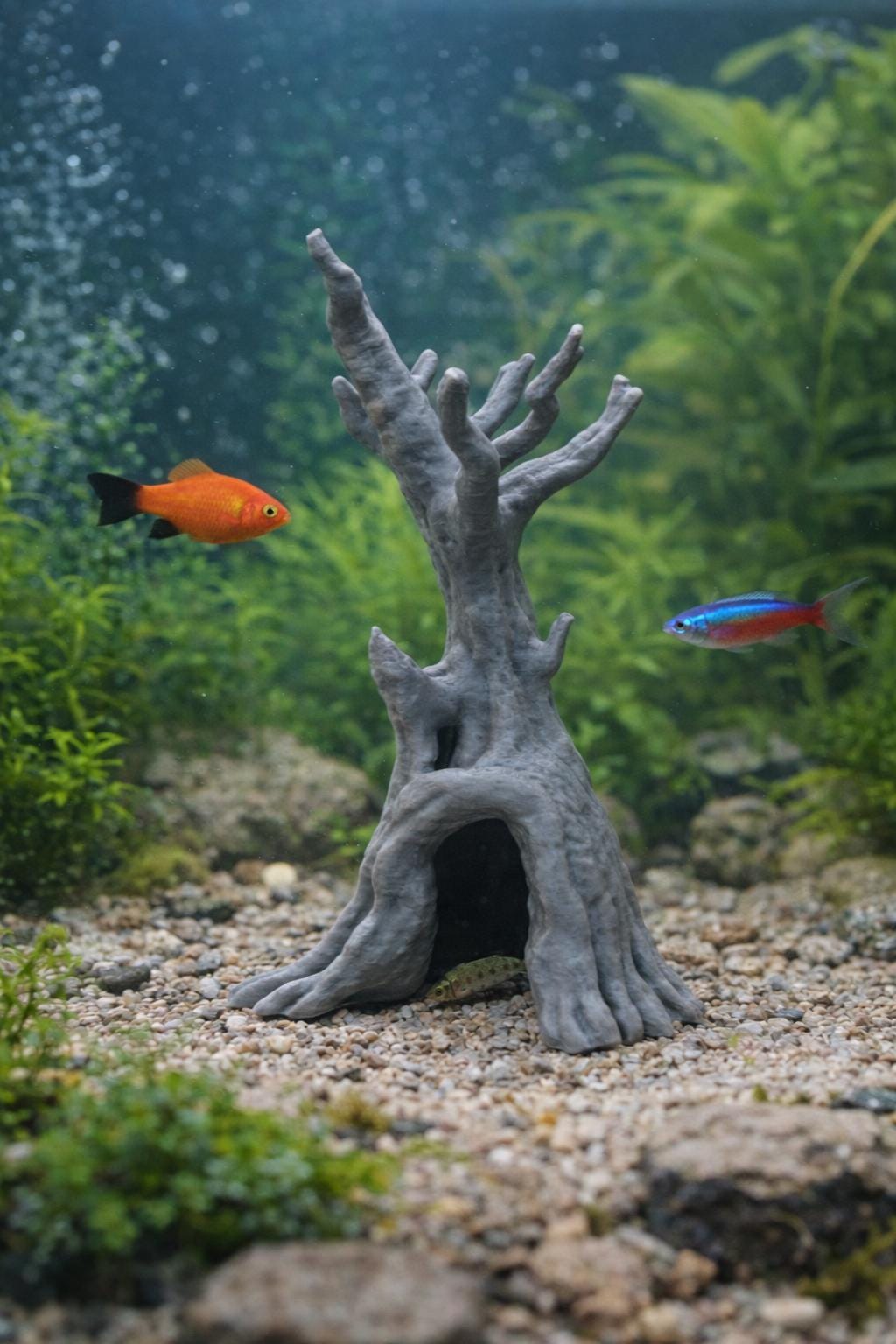 Gnarled Dead Tree Hollow Cave Hide, 3D printed in PETG, view 2 of 5
