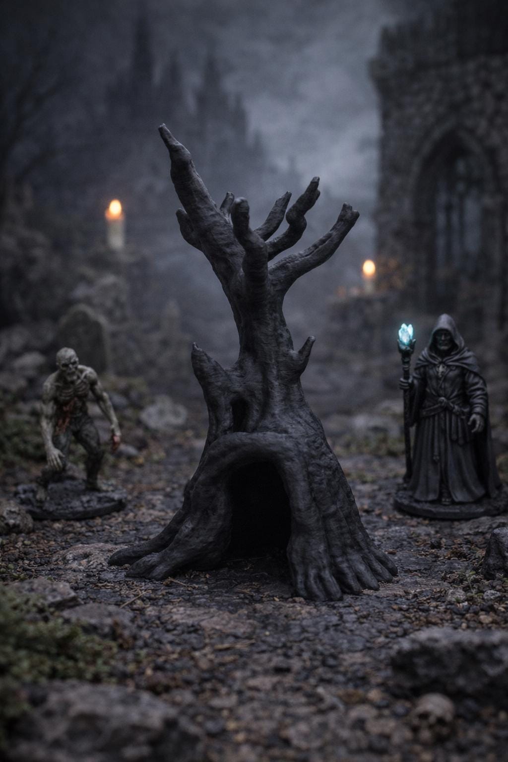 Gnarled Dead Tree Hollow Cave Hide, 3D printed in PETG, view 5 of 5