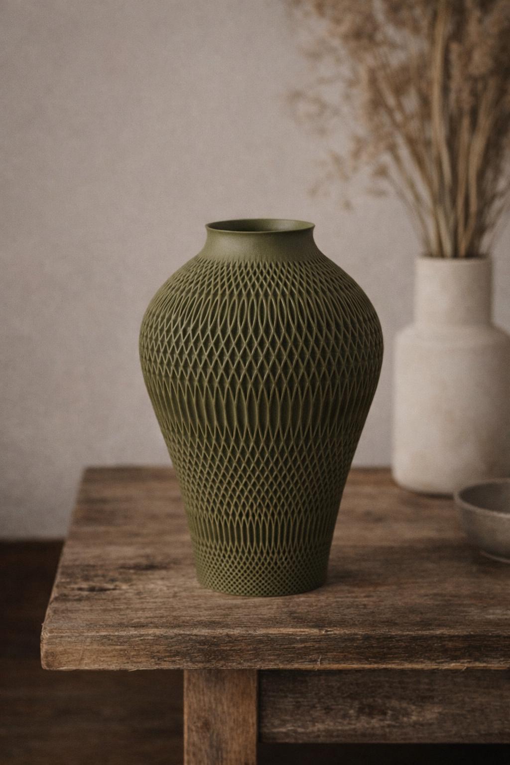 Wabi-Sabi Parametric Mesh Vase, 3D printed in PLA, view 6 of 9