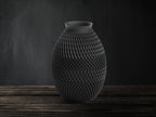 Faceted Mesh Vase, 3D printed in PLA