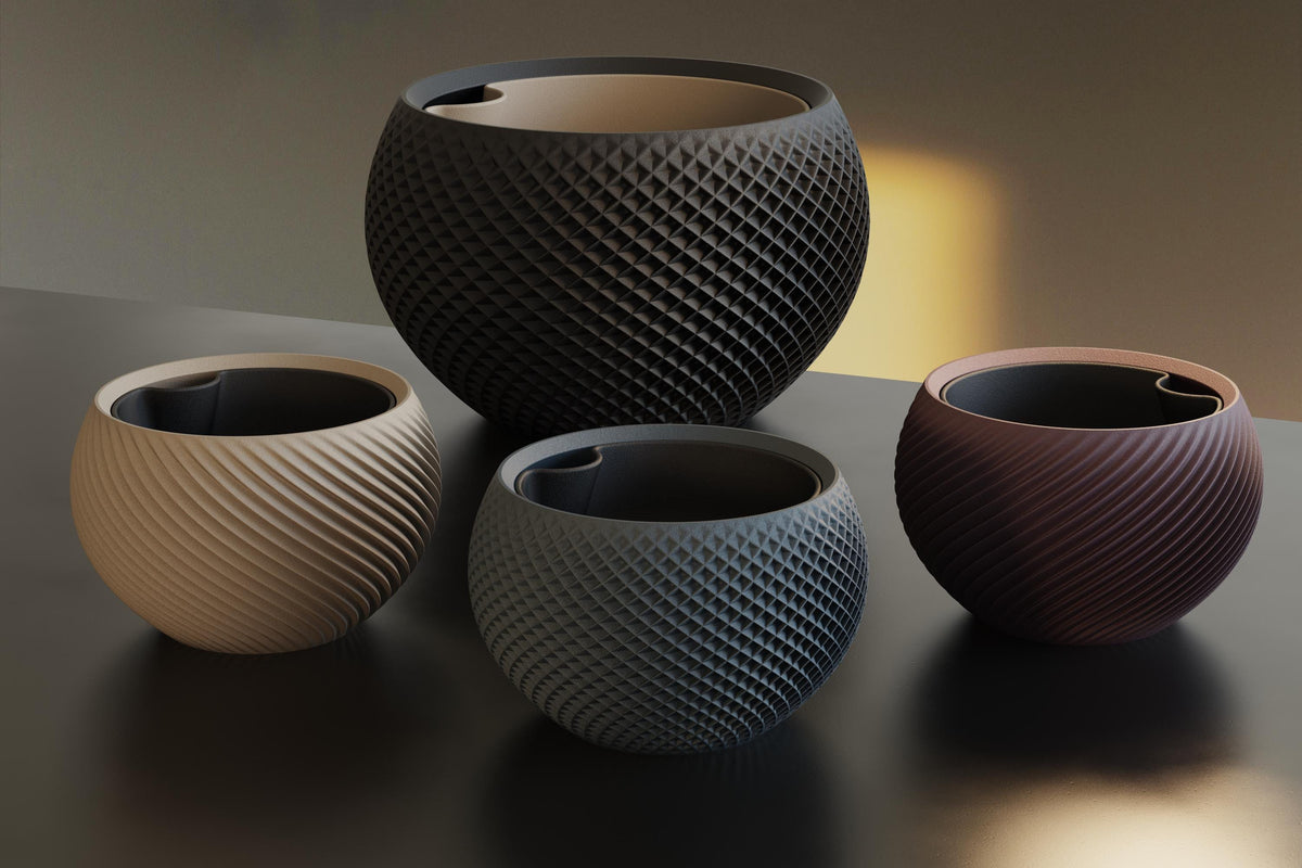 Sfera Self-Watering Planter, Collection 1, 3D printed in PLA, view 2 of 12