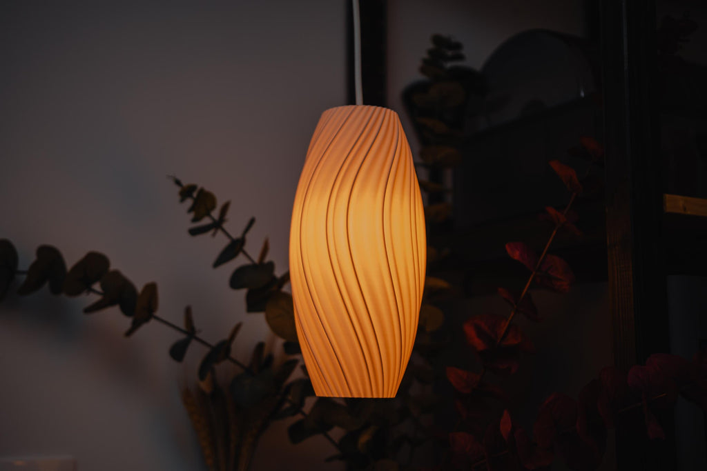 Flow Pendant Lampshade for IKEA STRÅLA, 3D printed in PLA, view 8 of 10