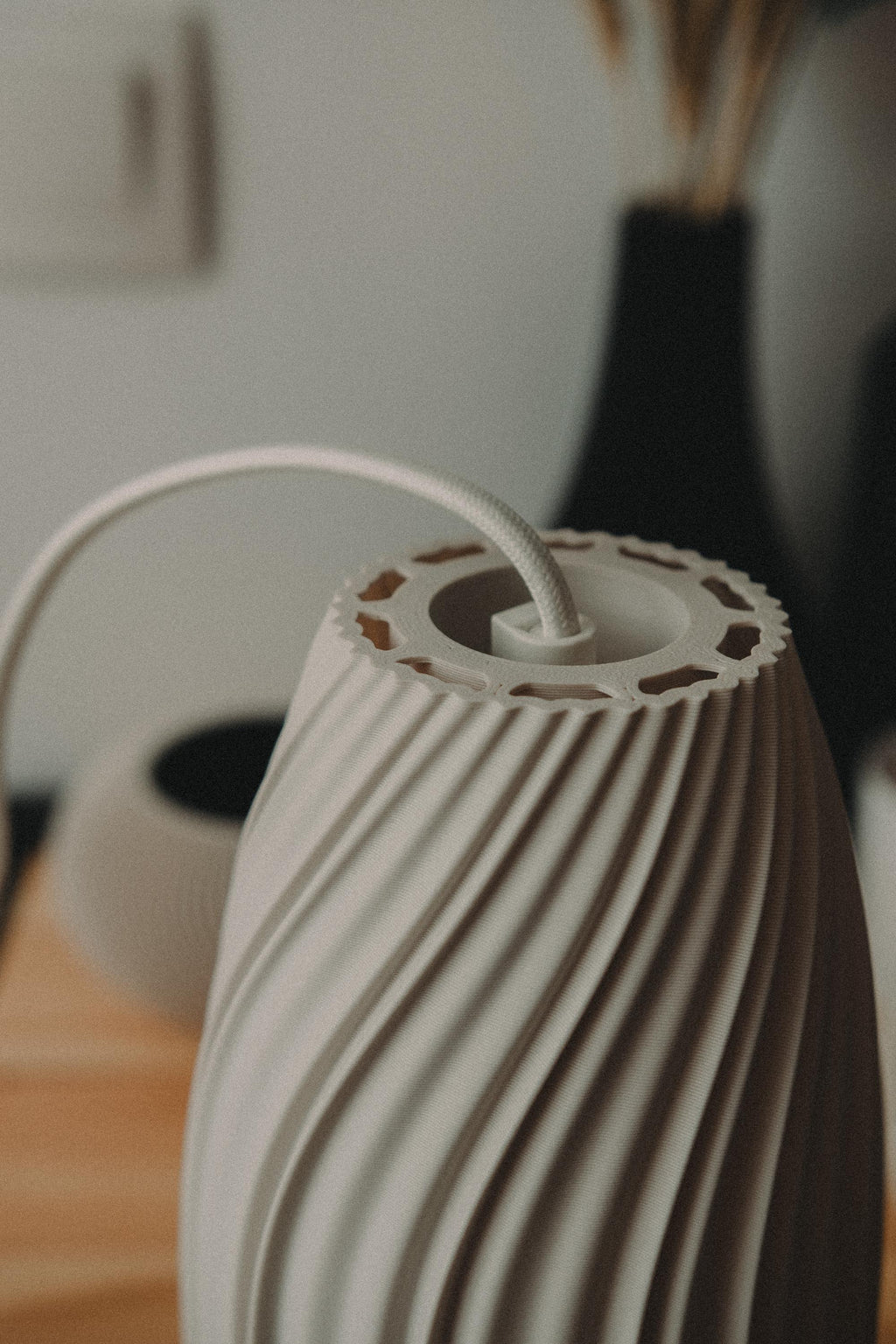 Flow Pendant Lampshade for IKEA STRÅLA, 3D printed in PLA, view 4 of 10