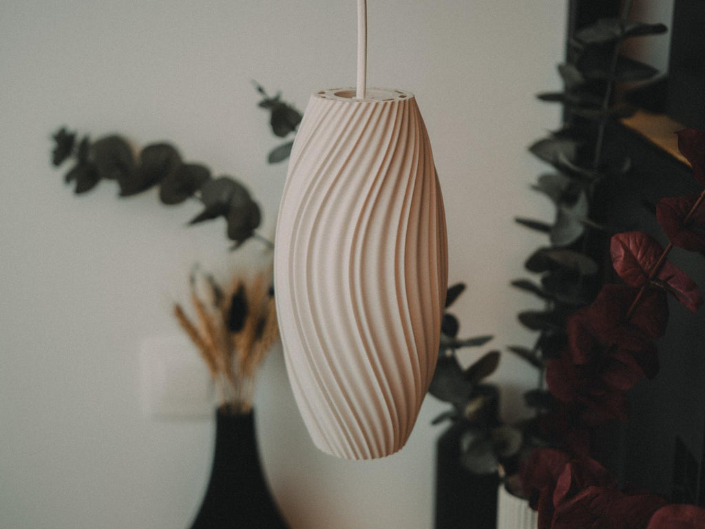 Flow Pendant Lampshade for IKEA STRÅLA, 3D printed in PLA, view 2 of 10