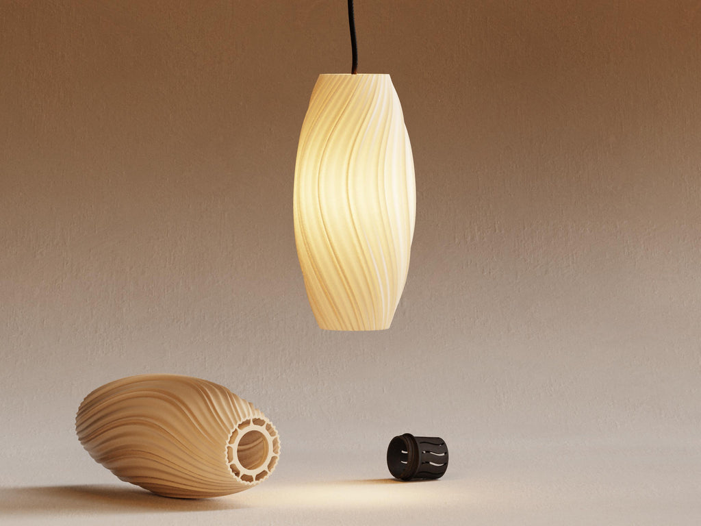Flow Pendant Lampshade for IKEA STRÅLA, 3D printed in PLA, view 10 of 10