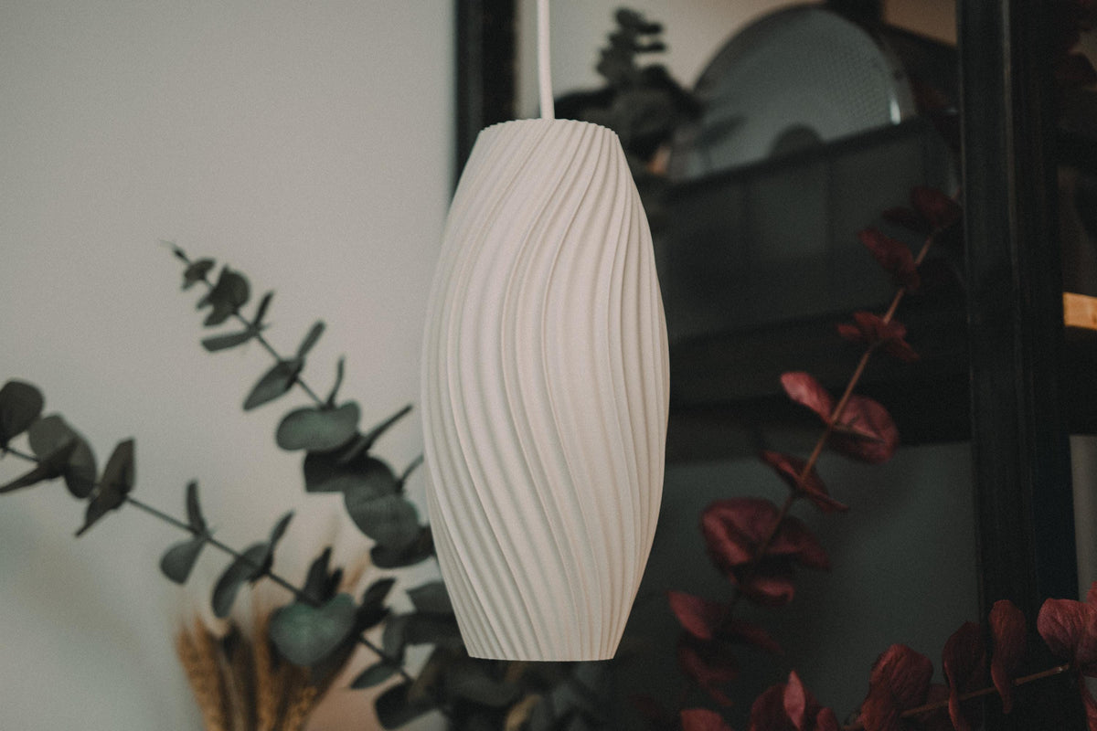 Flow Pendant Lampshade for IKEA STRÅLA, 3D printed in PLA, view 9 of 10