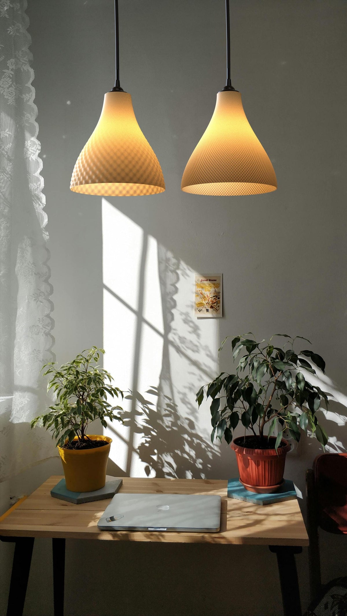 Convexa Pendant Lampshade for IKEA, 3D printed in PLA, view 5 of 10 Main image
