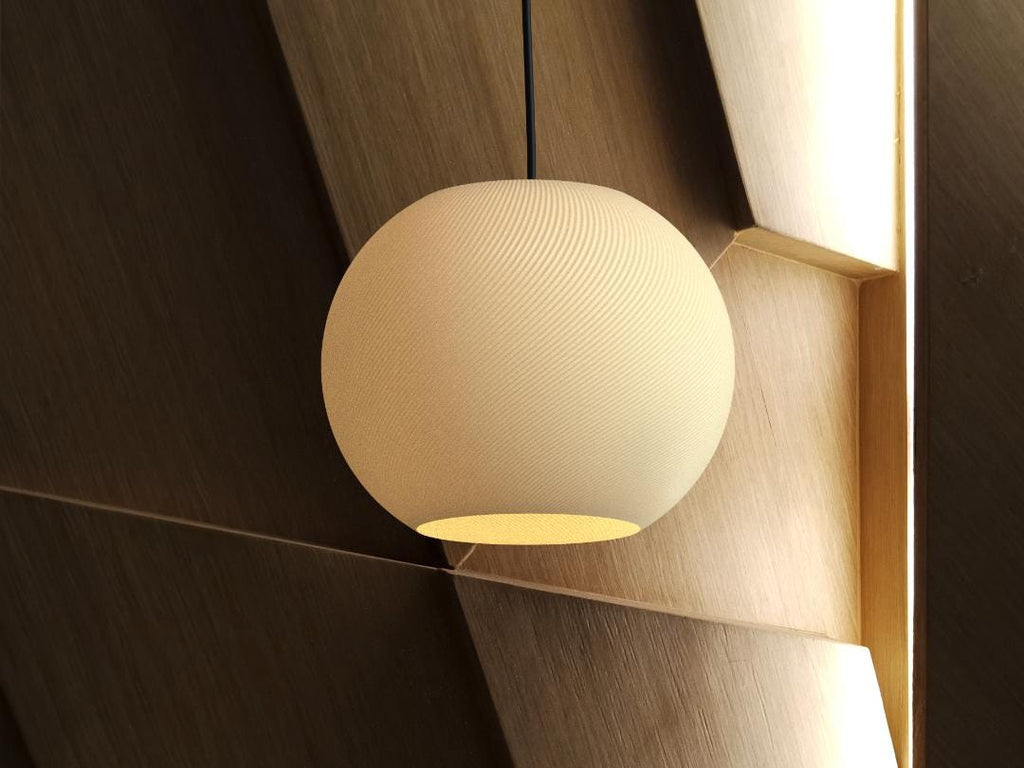 Organic Orb Pendant Lampshade for IKEA, 3D printed in PLA, view 5 of 6