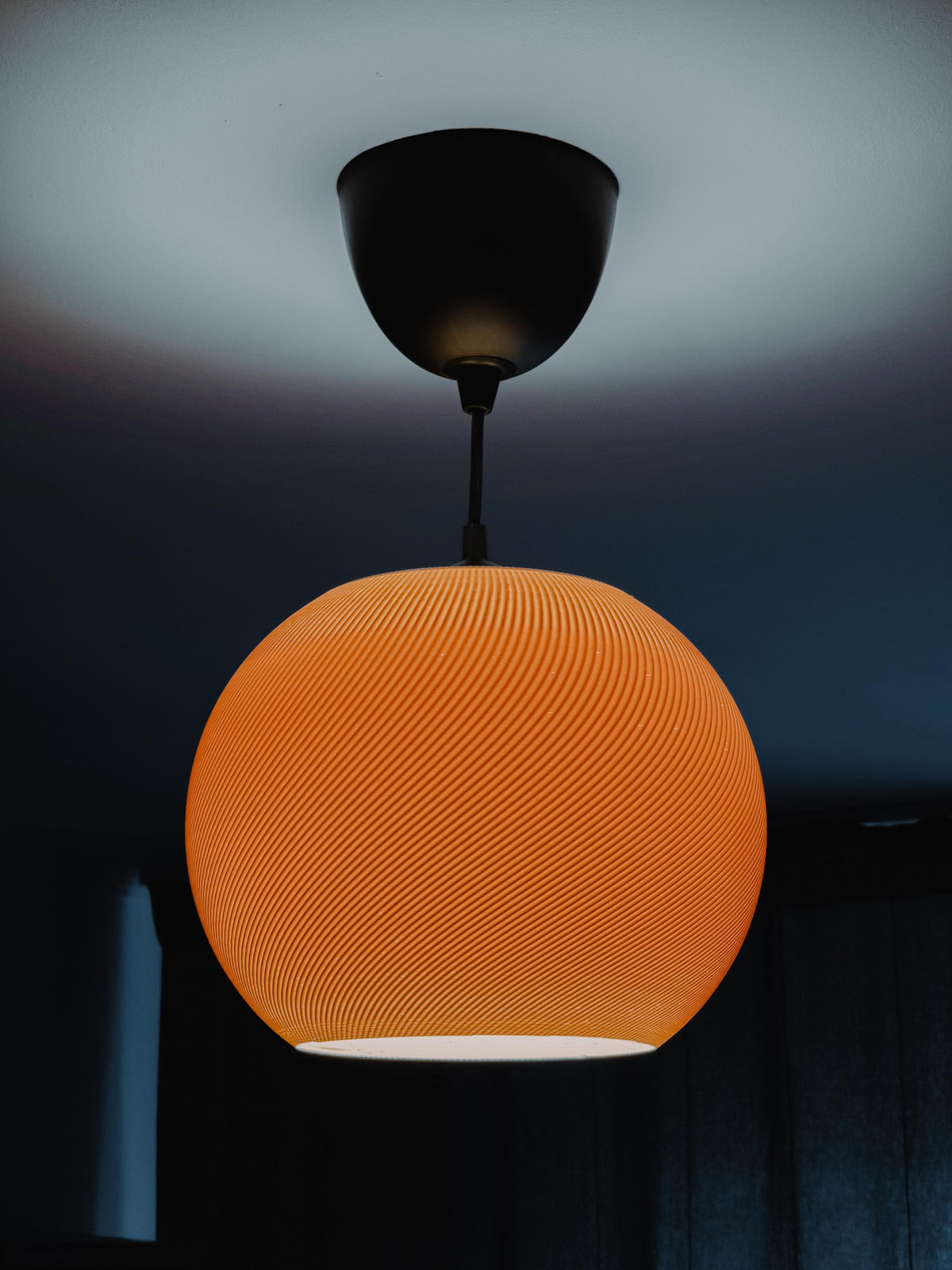 Organic Orb Pendant Lampshade for IKEA, 3D printed in PLA, view 4 of 6