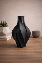 Modern Twist Sculptural Vase, 3D printed in PLA