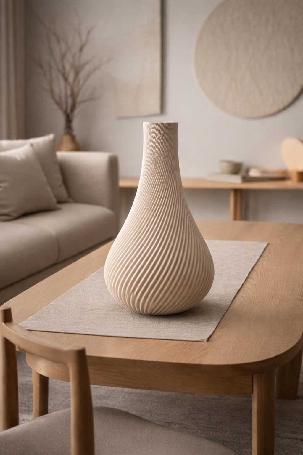 Elegant Bloom Flower Vase, 3D printed in PLA, view 5 of 6 Main image