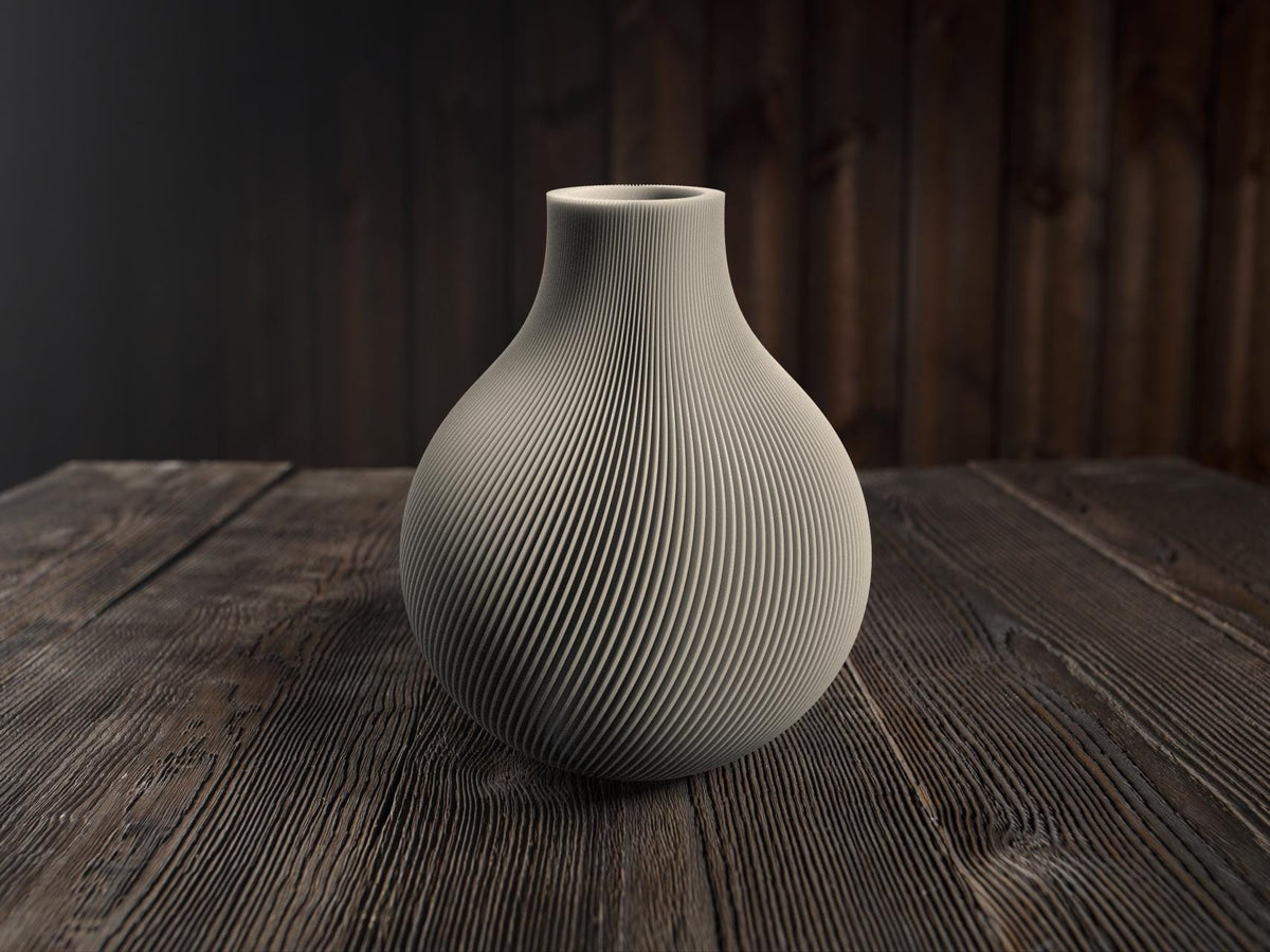 Monumental Wave Rib Vase, 3D printed in PLA, view 2 of 8