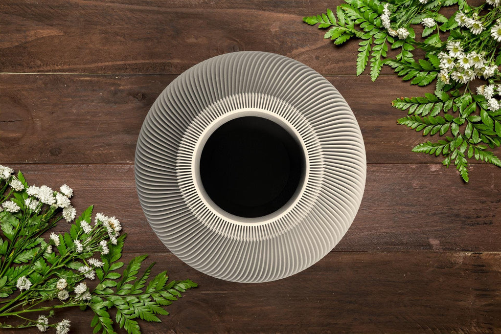 Monumental Wave Rib Vase, 3D printed in PLA, view 4 of 8