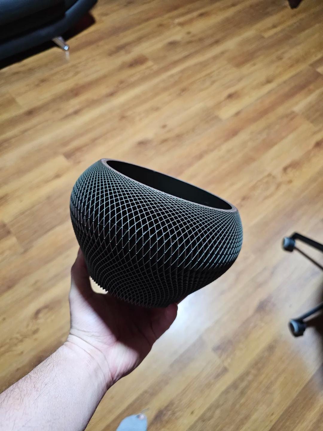 Serenity Wave Wide Flower Vase, 3D printed in PLA, view 4 of 5