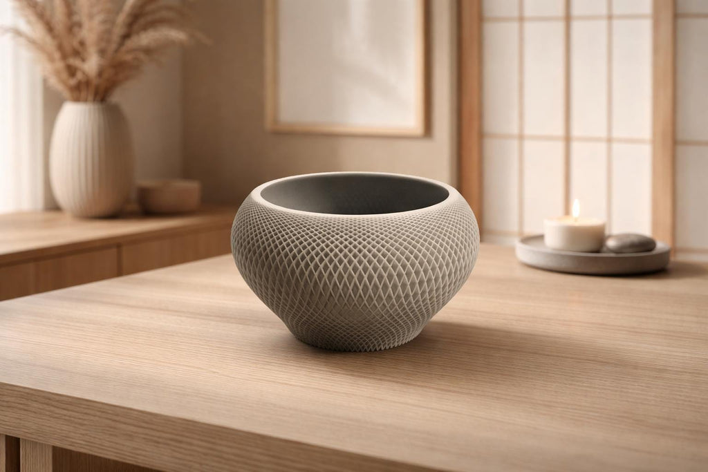 Serenity Wave Wide Flower Vase, 3D printed in PLA, view 2 of 5