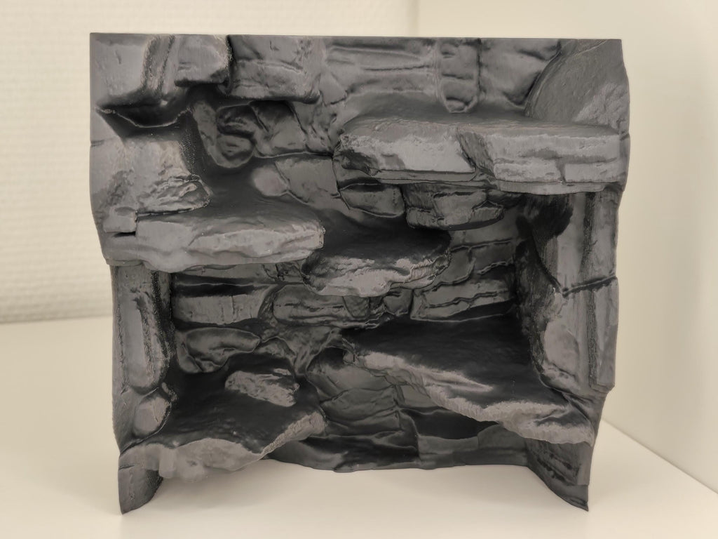 Rocky Stone Cliff 3D Background, Style II, 3D printed in PETG, view 4 of 7
