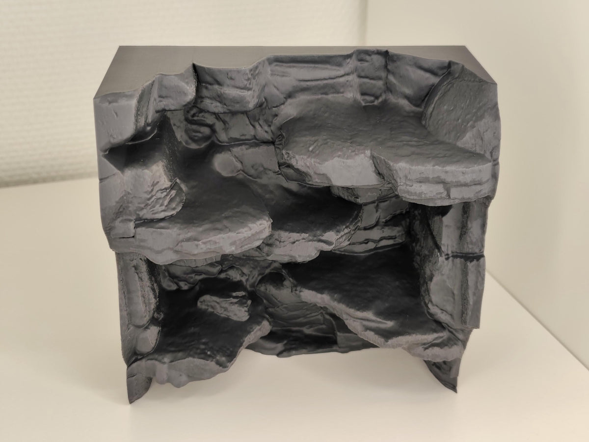 Rocky Stone Cliff 3D Background, Style II, 3D printed in PETG, view 7 of 7