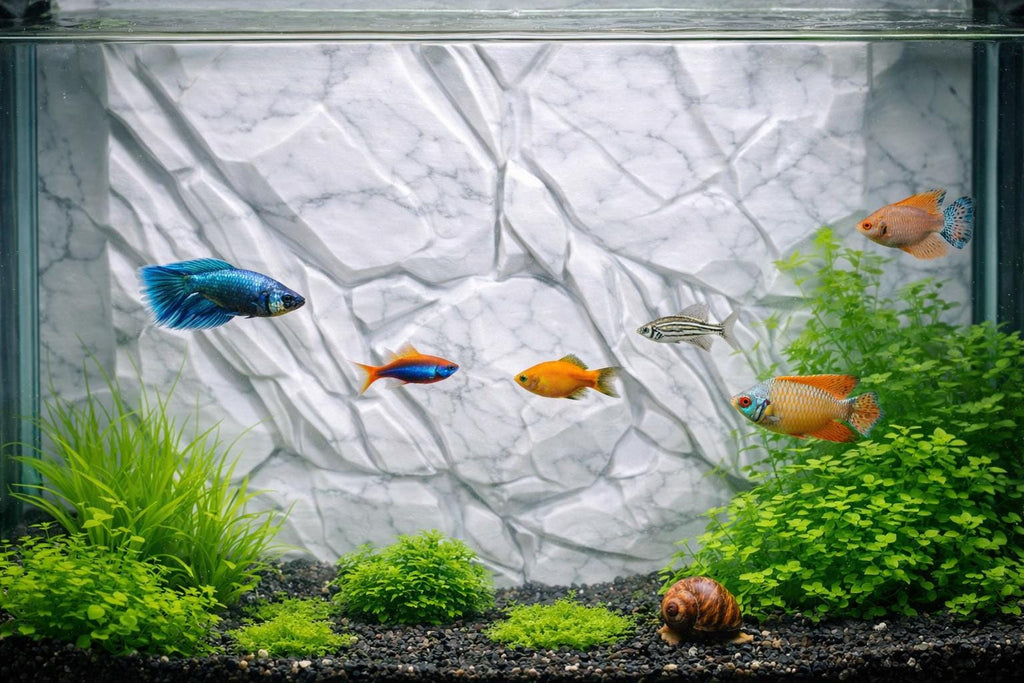 Mountain Rock Wall 3D Background, Style IV, 3D printed in PETG, for terrariums, vivariums and aquariums