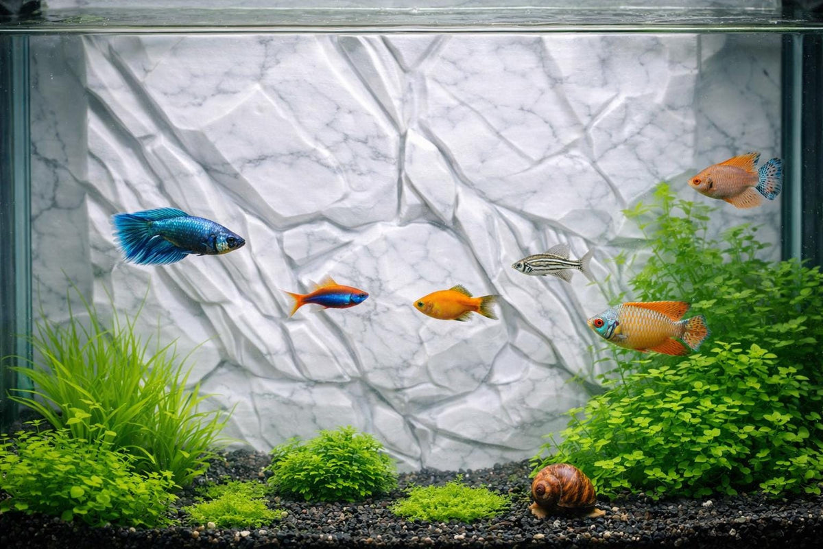 Mountain Rock Wall 3D Background, Style IV, 3D printed in PETG, for terrariums, vivariums and aquariums