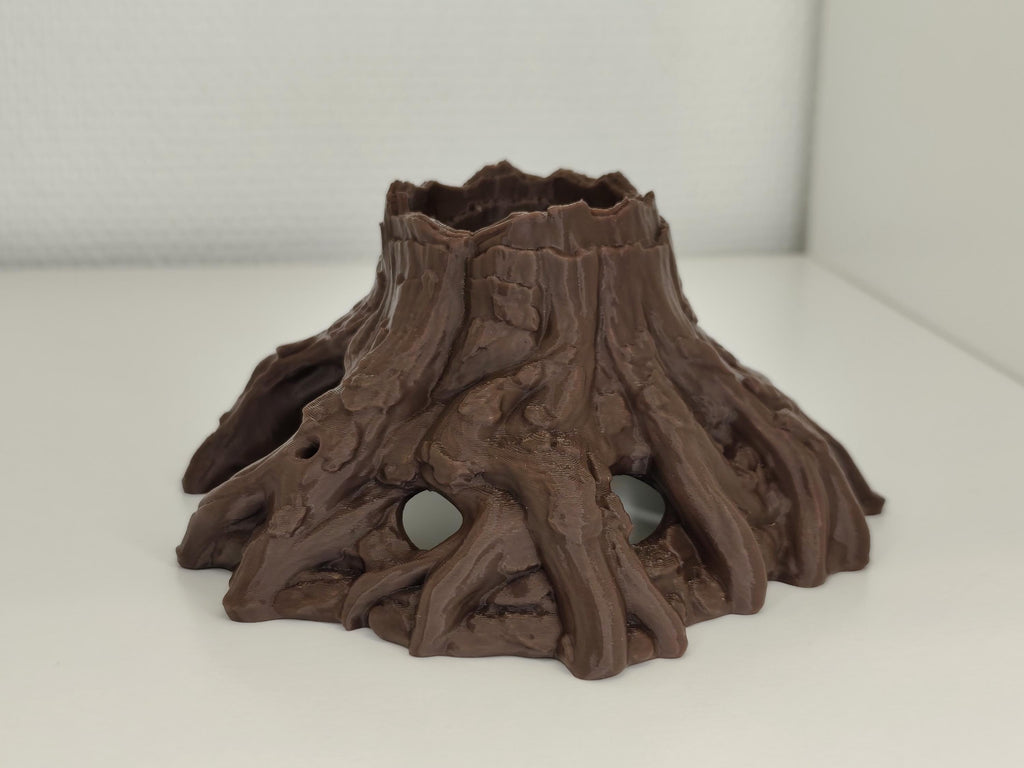 Root Tree Stump Cave Hide, 3D printed in PETG, view 3 of 7