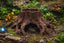 Root Tree Stump Cave Hide, 3D printed in PETG, for reptiles, amphibians and fish