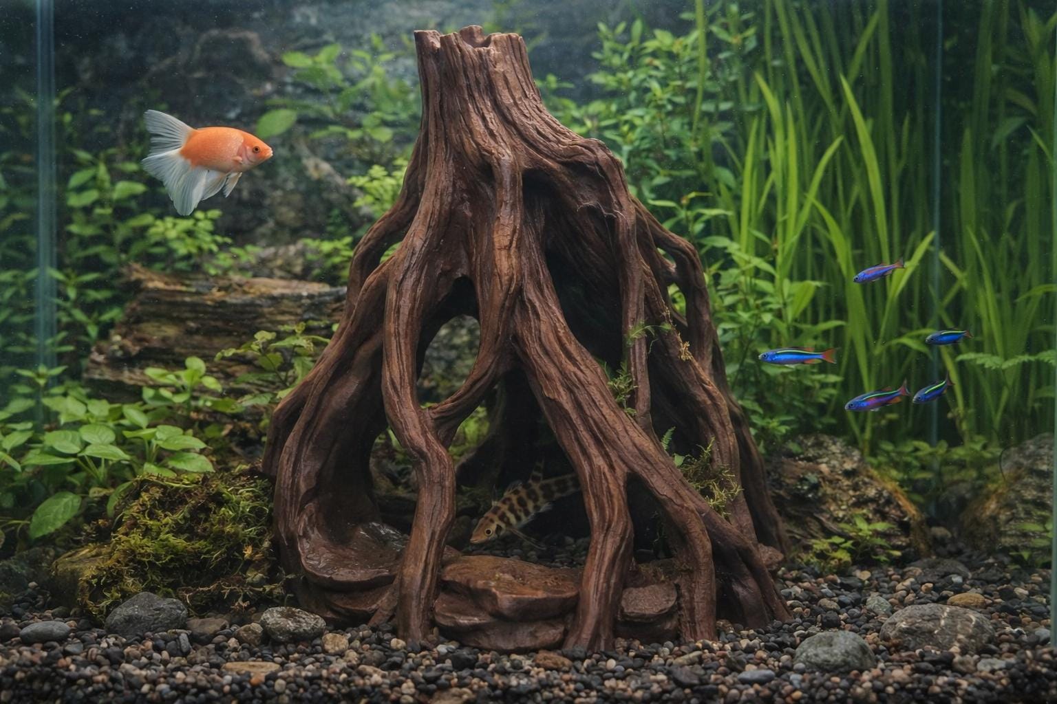 Tall Mangrove Root Cave Hide | Aquarium, Vivarium and Terrarium Decor Secondary image