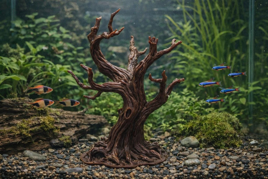 Gnarled Dead Tree Set, Style I (2 Trees), 3D printed in PETG, view 3 of 5