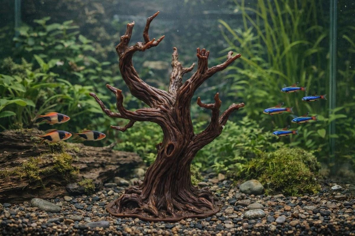 Gnarled Dead Tree Set, Style I (2 Trees), 3D printed in PETG, view 3 of 5