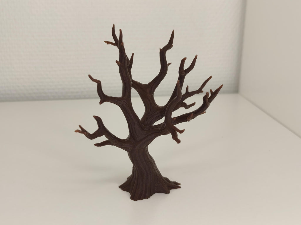 Gnarled Dead Tree Set, Style II (2 Trees), 3D printed in PETG, view 6 of 6