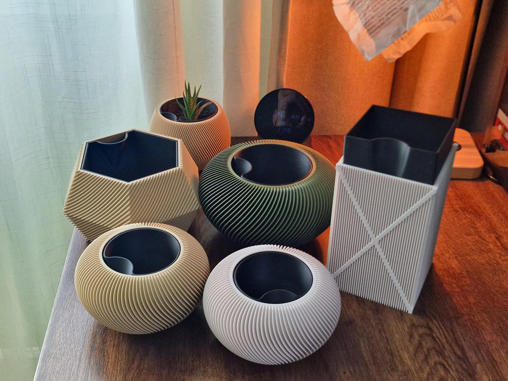Geometric Self-Watering Planter Set, 3D printed in PLA, view 14 of 14