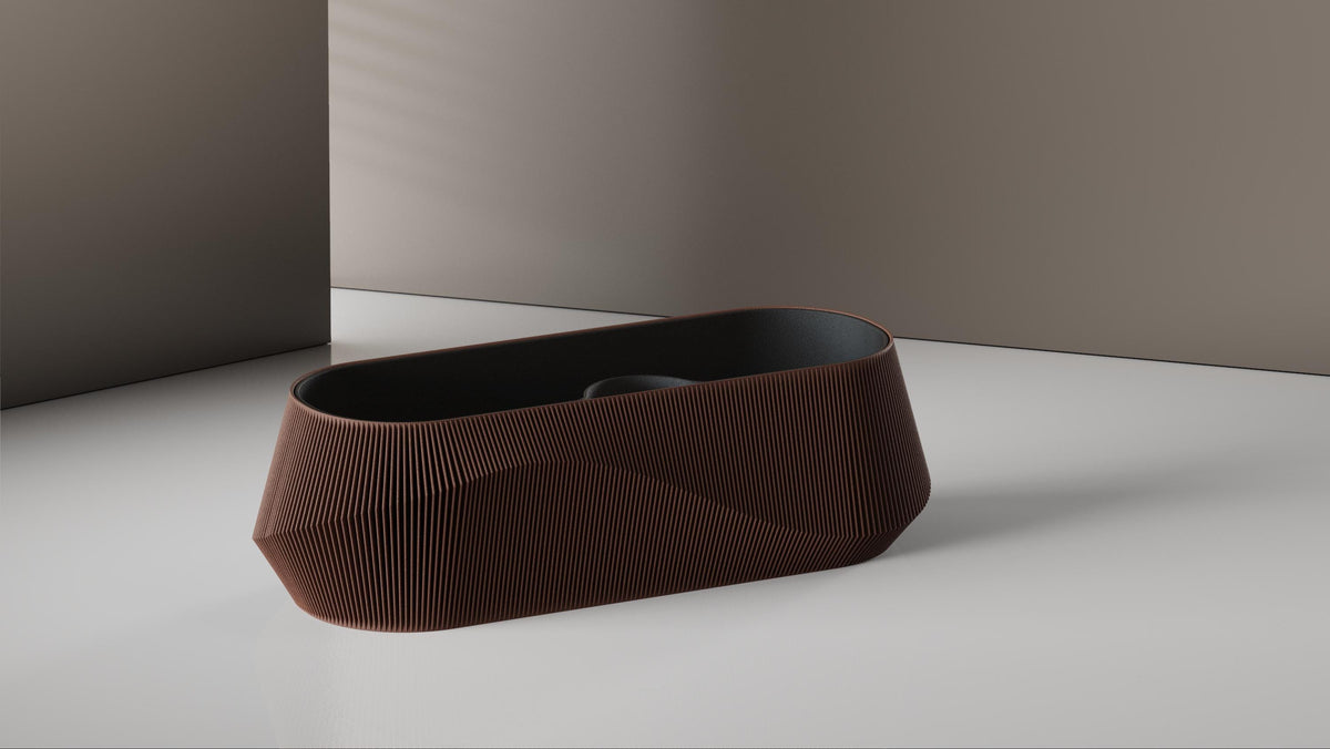 Wave Facade Self-Watering Planter Set, 3D printed in PLA, view 12 of 14