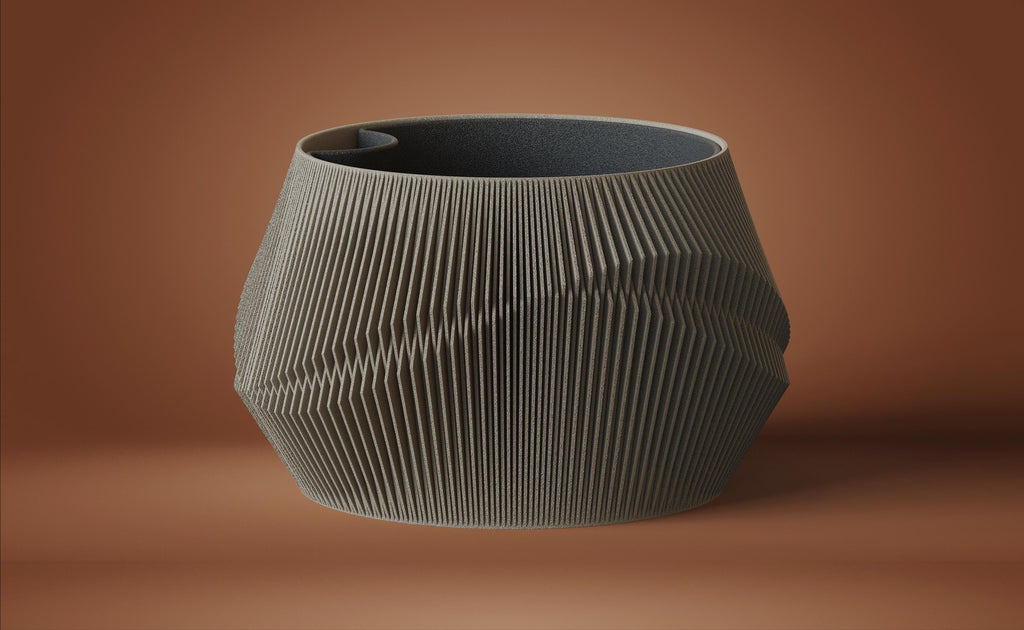 Wavy Facade Self-Watering Planters, 3D printed in PLA, view 9 of 12
