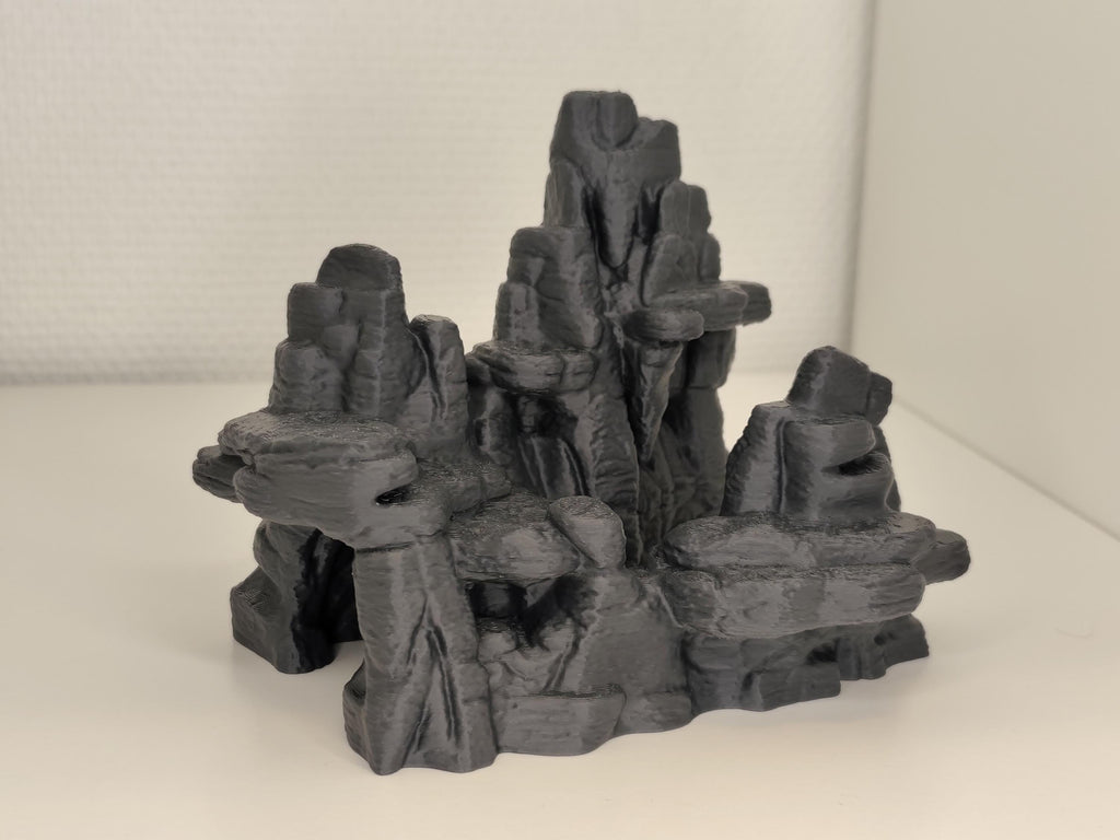 Realistic Rock Formation with Cave, 3D printed in PETG, view 5 of 5