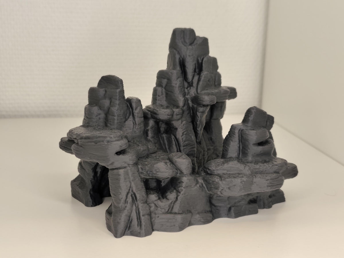 Realistic Rock Formation with Cave, 3D printed in PETG, view 5 of 5