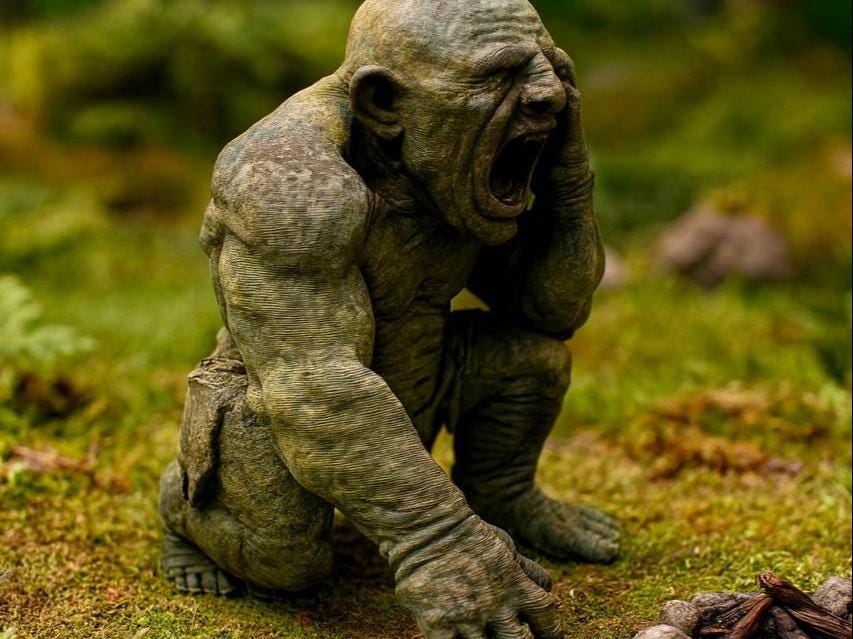 Petrified Troll, 3D printed in PETG, for terrariums, vivariums and aquariums